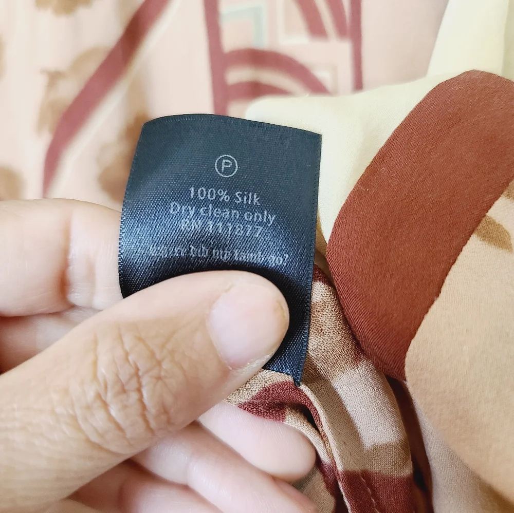 L.A.M.B. Bohemian Sleeveless Top - Brown and Cream Size 4 - Picture 3 of 4